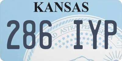 KS license plate 286IYP