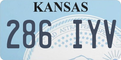 KS license plate 286IYV