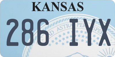 KS license plate 286IYX