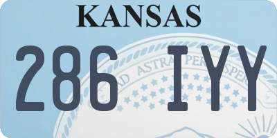 KS license plate 286IYY