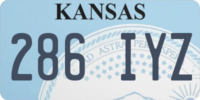 KS license plate 286IYZ