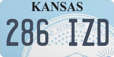 KS license plate 286IZD
