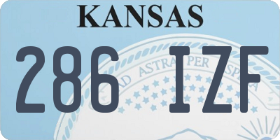 KS license plate 286IZF