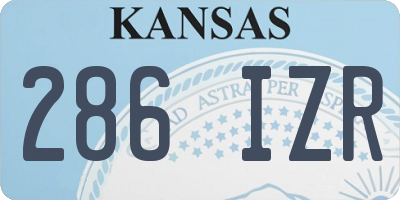 KS license plate 286IZR
