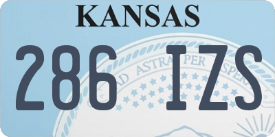 KS license plate 286IZS