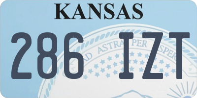 KS license plate 286IZT