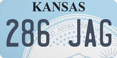 KS license plate 286JAG
