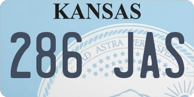 KS license plate 286JAS