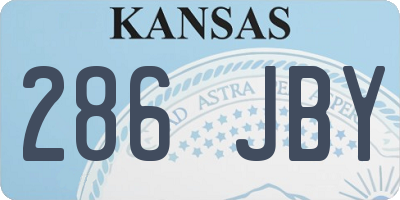 KS license plate 286JBY