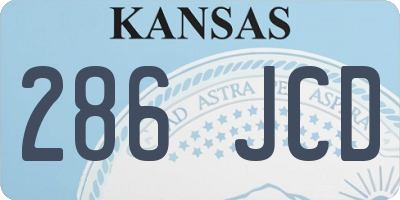 KS license plate 286JCD