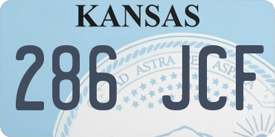 KS license plate 286JCF