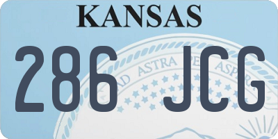 KS license plate 286JCG