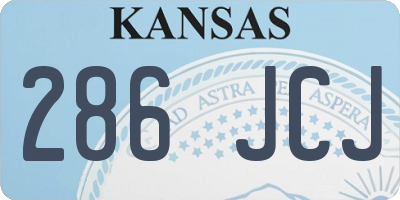 KS license plate 286JCJ