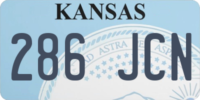 KS license plate 286JCN