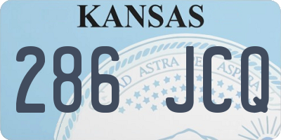 KS license plate 286JCQ