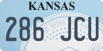 KS license plate 286JCU
