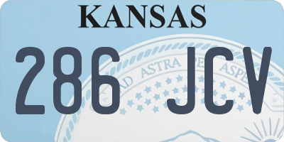 KS license plate 286JCV