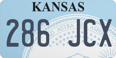 KS license plate 286JCX