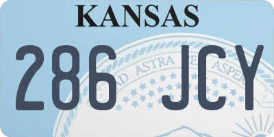 KS license plate 286JCY
