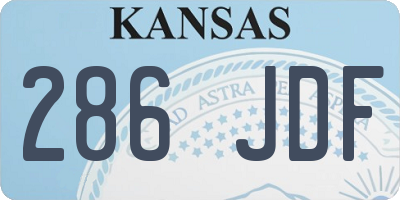 KS license plate 286JDF