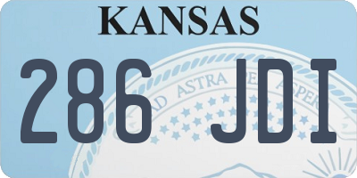 KS license plate 286JDI