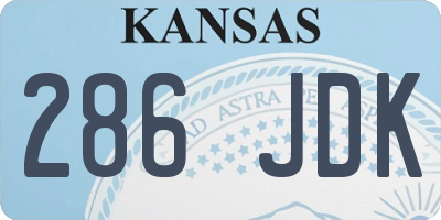 KS license plate 286JDK