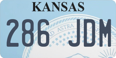 KS license plate 286JDM