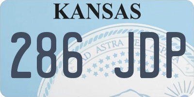 KS license plate 286JDP