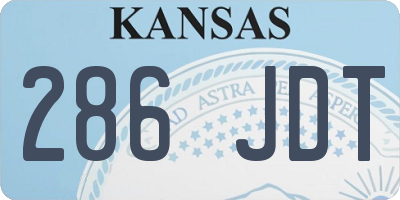 KS license plate 286JDT