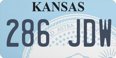 KS license plate 286JDW