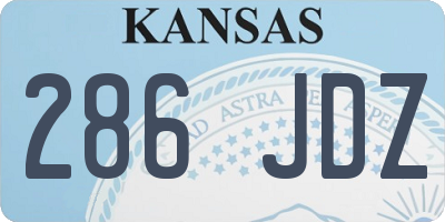 KS license plate 286JDZ