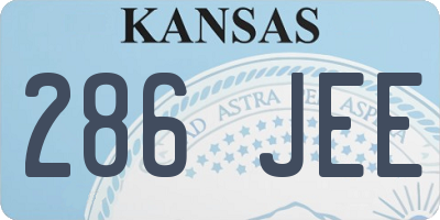 KS license plate 286JEE