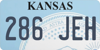 KS license plate 286JEH