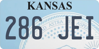 KS license plate 286JEI