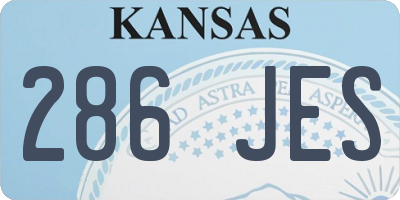 KS license plate 286JES