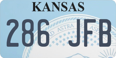 KS license plate 286JFB