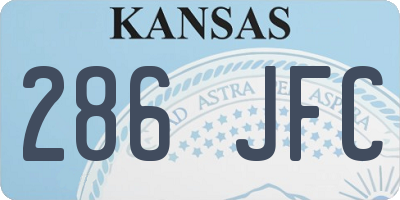 KS license plate 286JFC