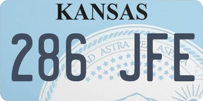 KS license plate 286JFE