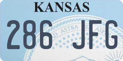 KS license plate 286JFG