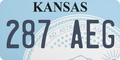 KS license plate 287AEG