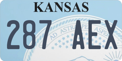 KS license plate 287AEX