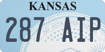 KS license plate 287AIP