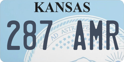 KS license plate 287AMR