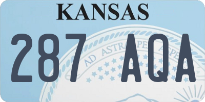 KS license plate 287AQA