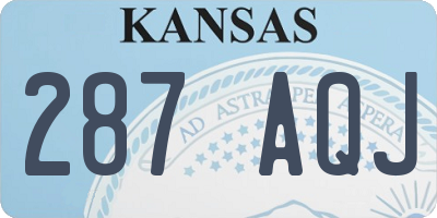 KS license plate 287AQJ