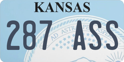 KS license plate 287ASS