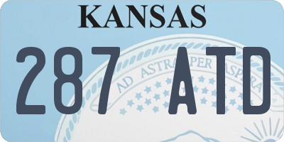 KS license plate 287ATD