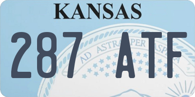 KS license plate 287ATF