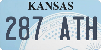 KS license plate 287ATH