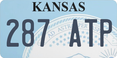 KS license plate 287ATP